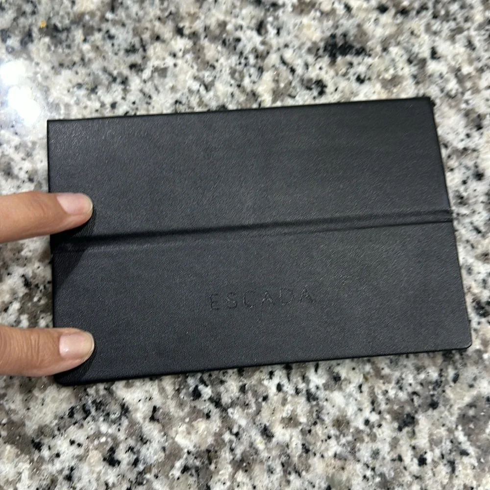ESCADA Black Trifold Hard Eyeglass Sunglass Case